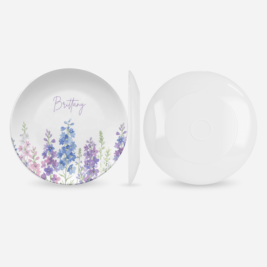 Birth Flower Name Plate by Lil Plate Shop