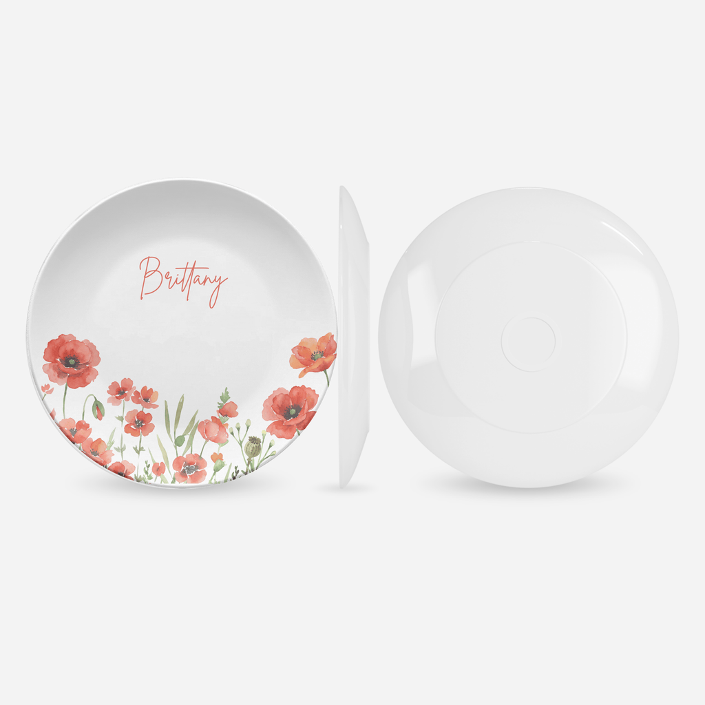 Birth Flower Name Plate by Lil Plate Shop