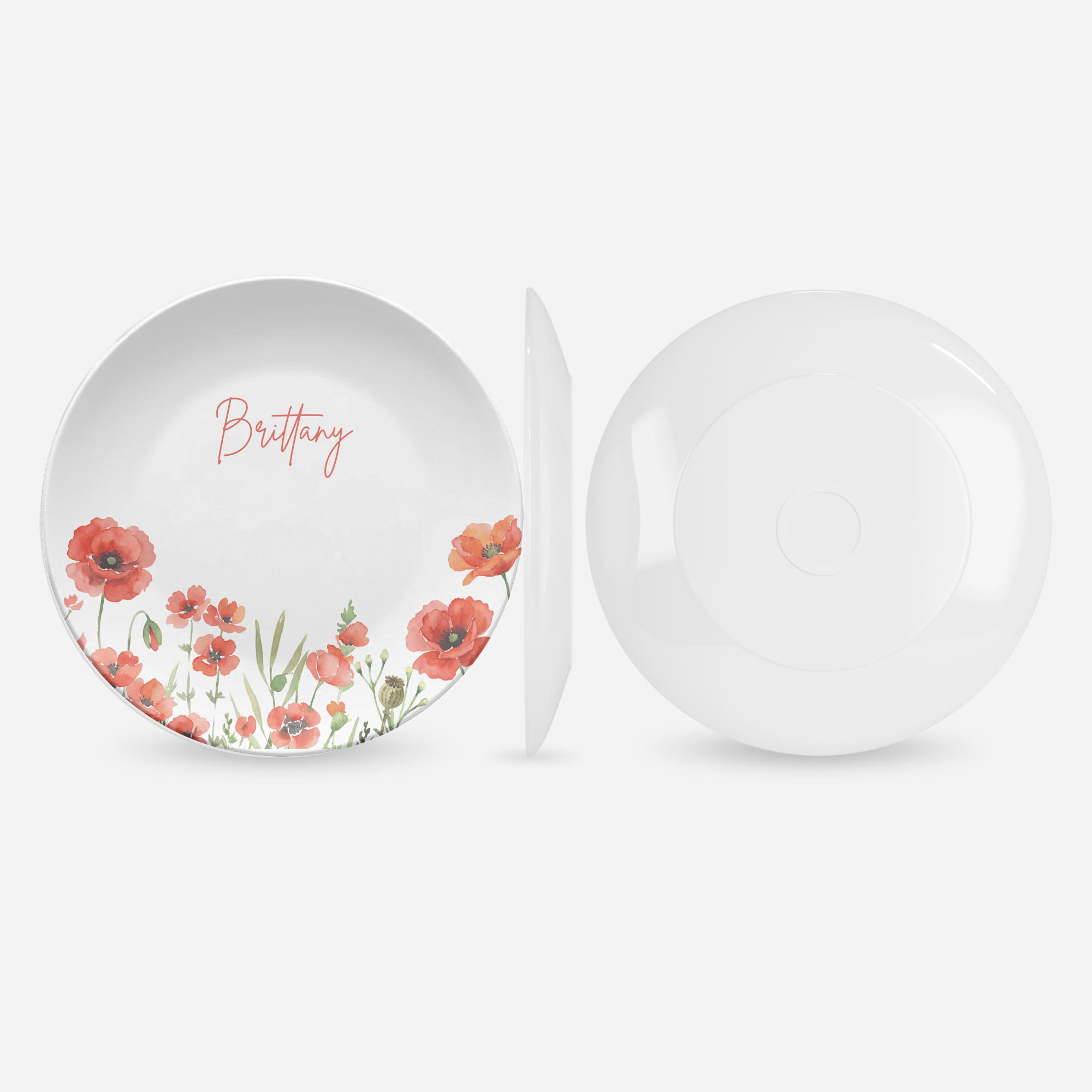 Birth Flower Name Plate by Lil Plate Shop