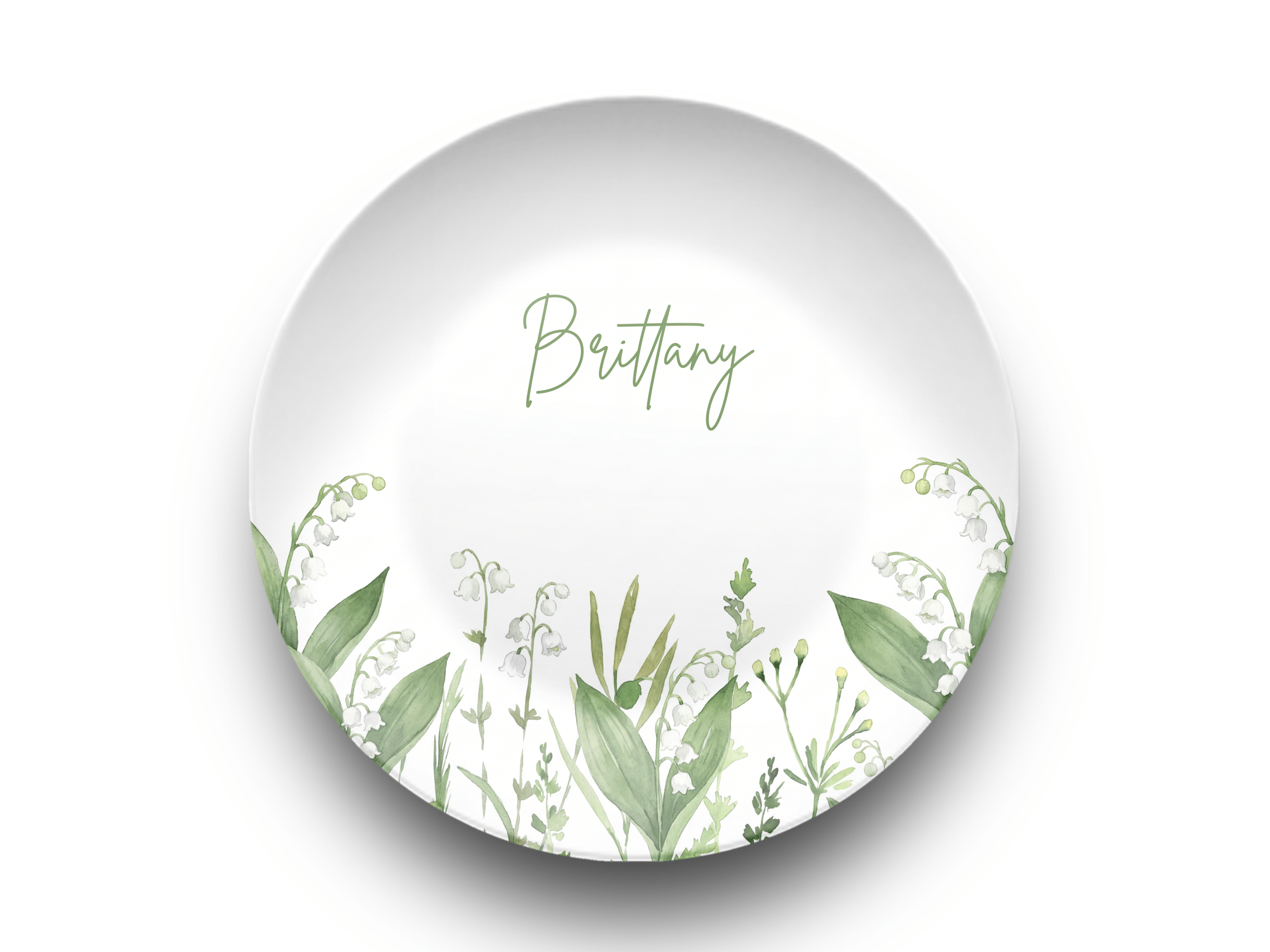 Birth Flower Name Plate May - Lily of the Valley by Lil Plate Shop