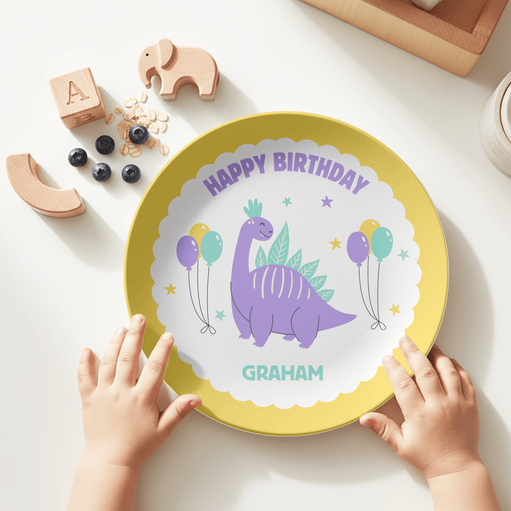Birthday Dinosaur Plate by Lil Plate Shop