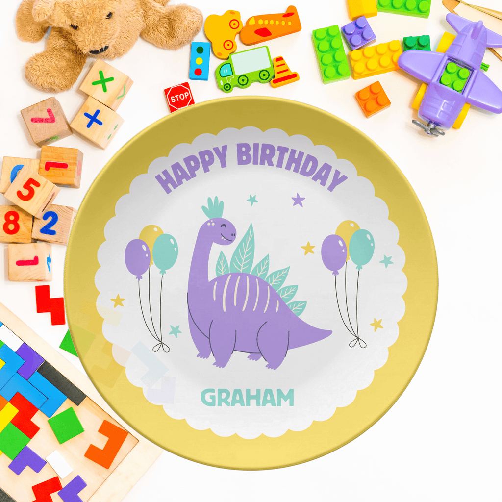 Birthday Dinosaur Plate by Lil Plate Shop