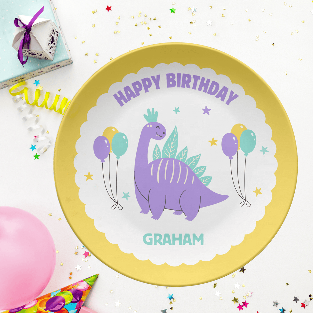 Birthday Dinosaur Plate by Lil Plate Shop