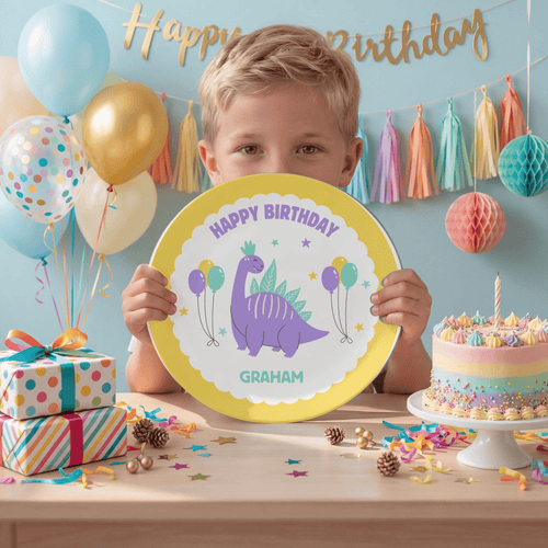 Birthday Dinosaur Plate by Lil Plate Shop