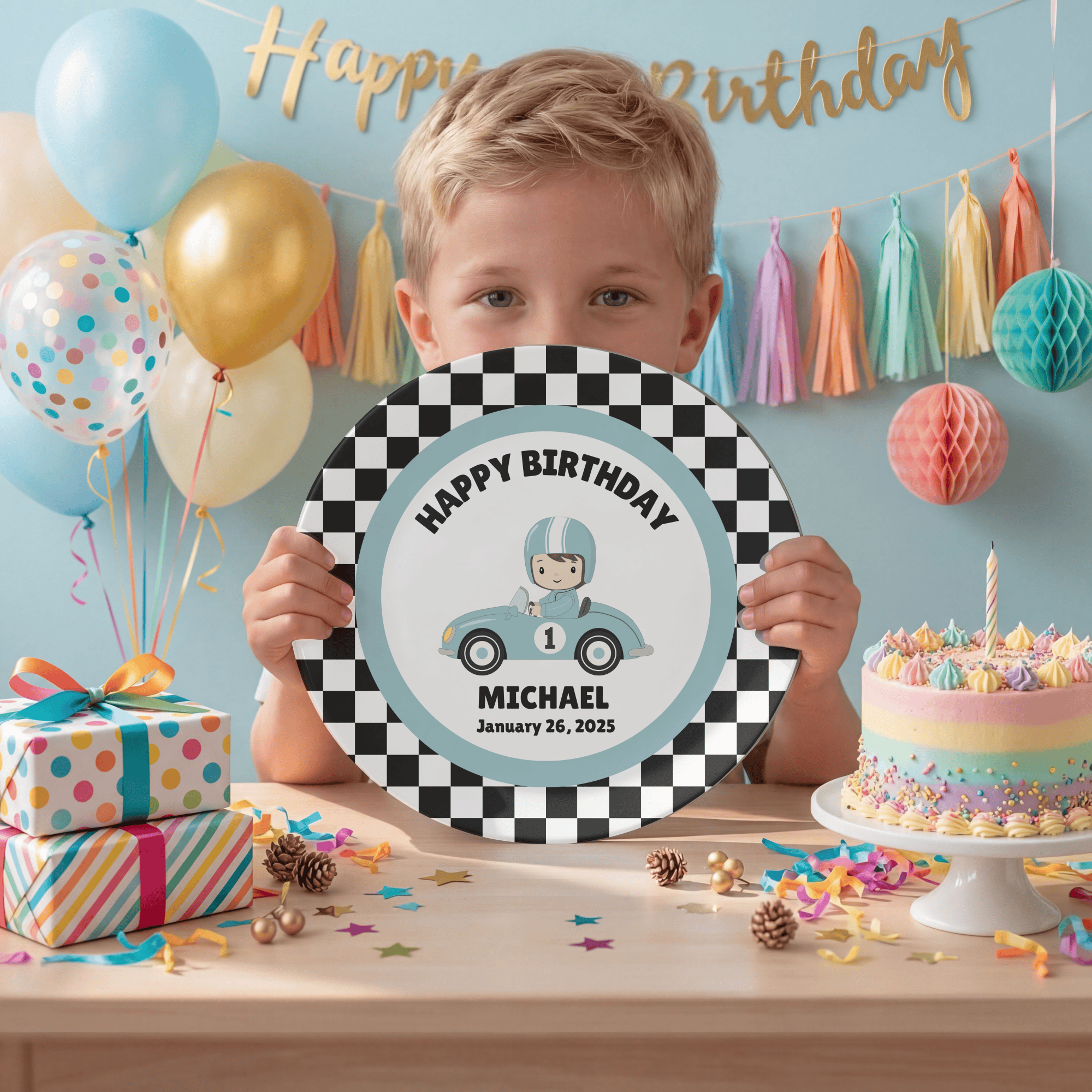 Birthday Race Car Plate by Lil Plate Shop