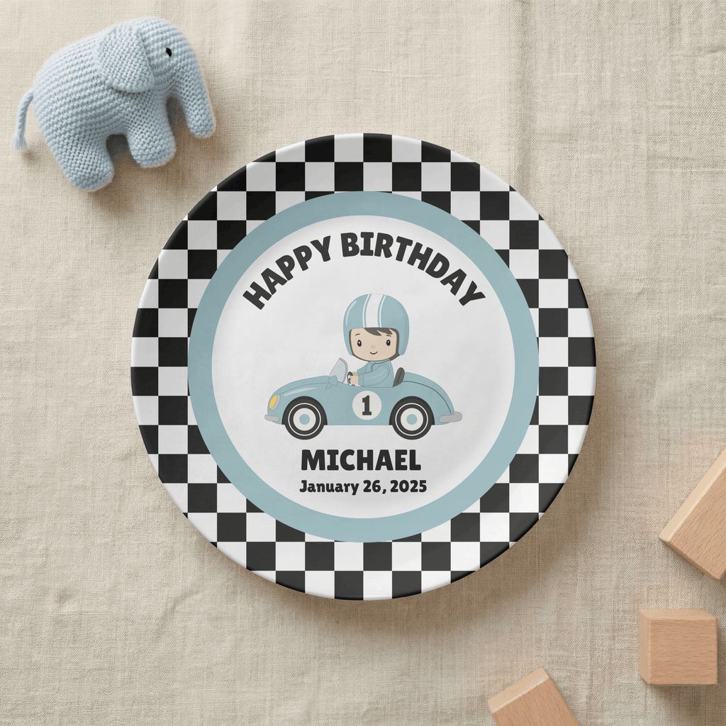 Birthday Race Car Plate by Lil Plate Shop