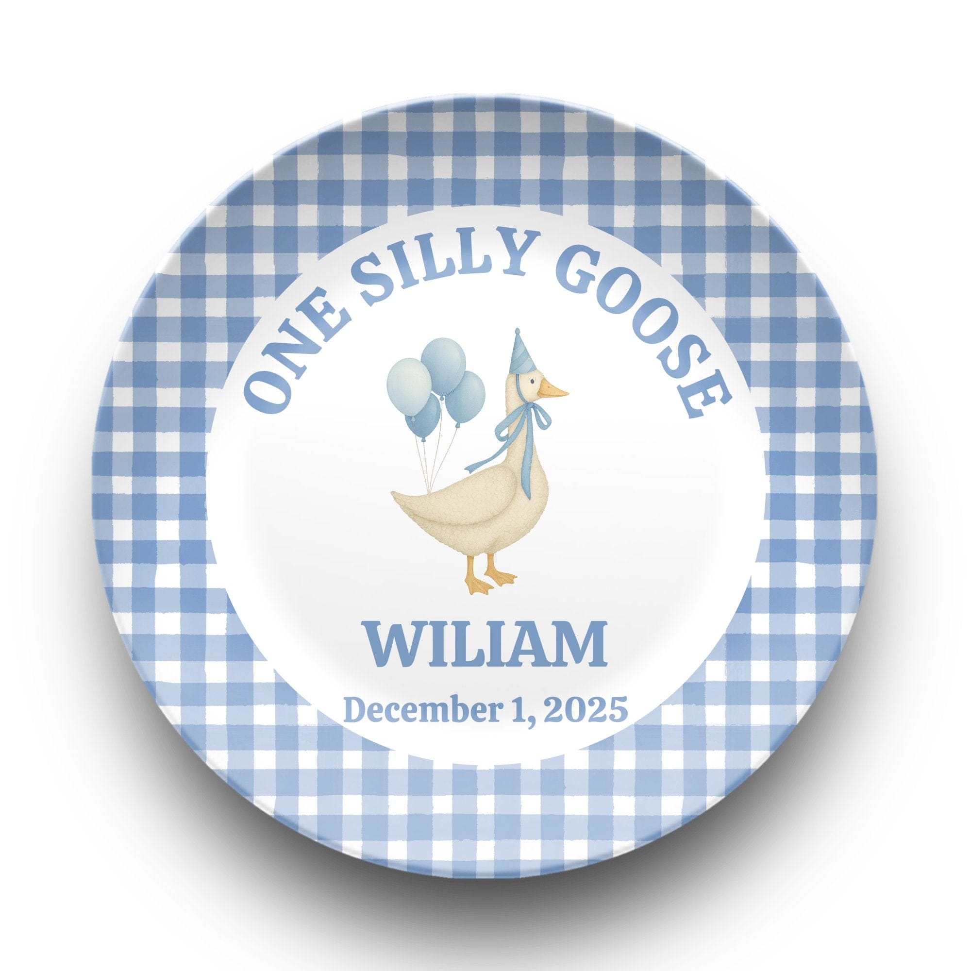 Blue One Silly Goose Plate by Lil Plate Shop