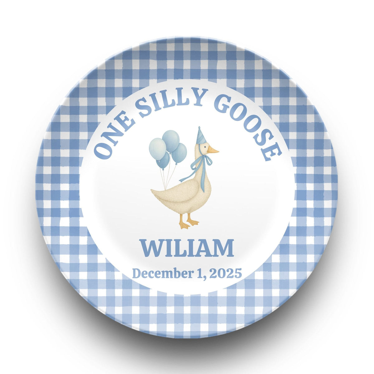 Blue One Silly Goose Plate by Lil Plate Shop