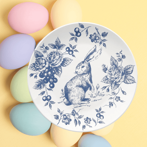 Blue Toile Easter Plate by Lil Plate Shop