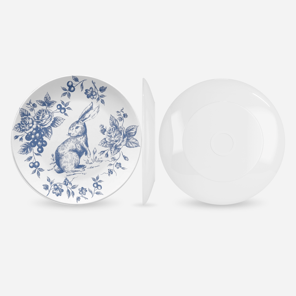 Blue Toile Easter Plate by Lil Plate Shop