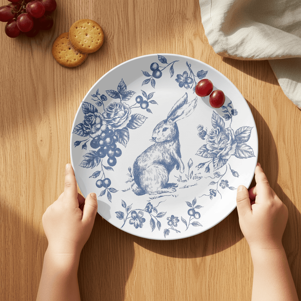 Blue Toile Easter Plate by Lil Plate Shop