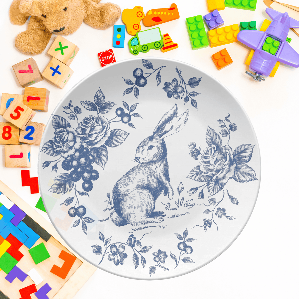 Blue Toile Easter Plate by Lil Plate Shop