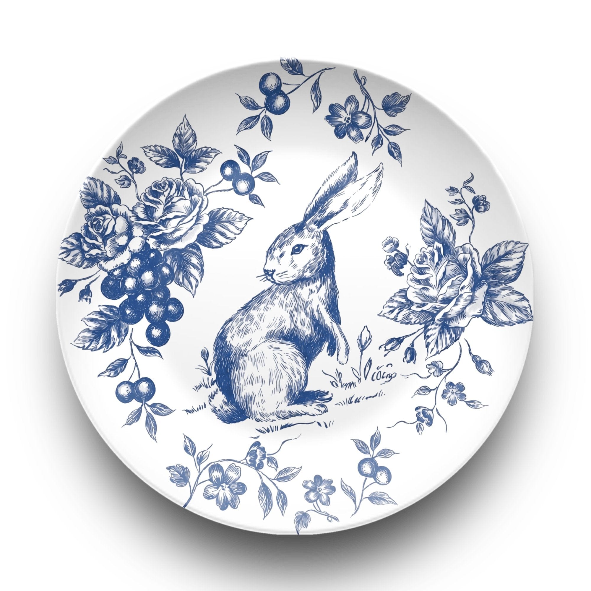 Blue Toile Easter Plate by Lil Plate Shop