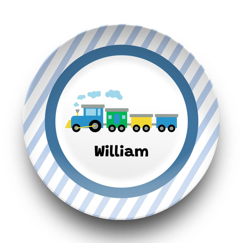 Blue Train Plate by Lil Plate Shop