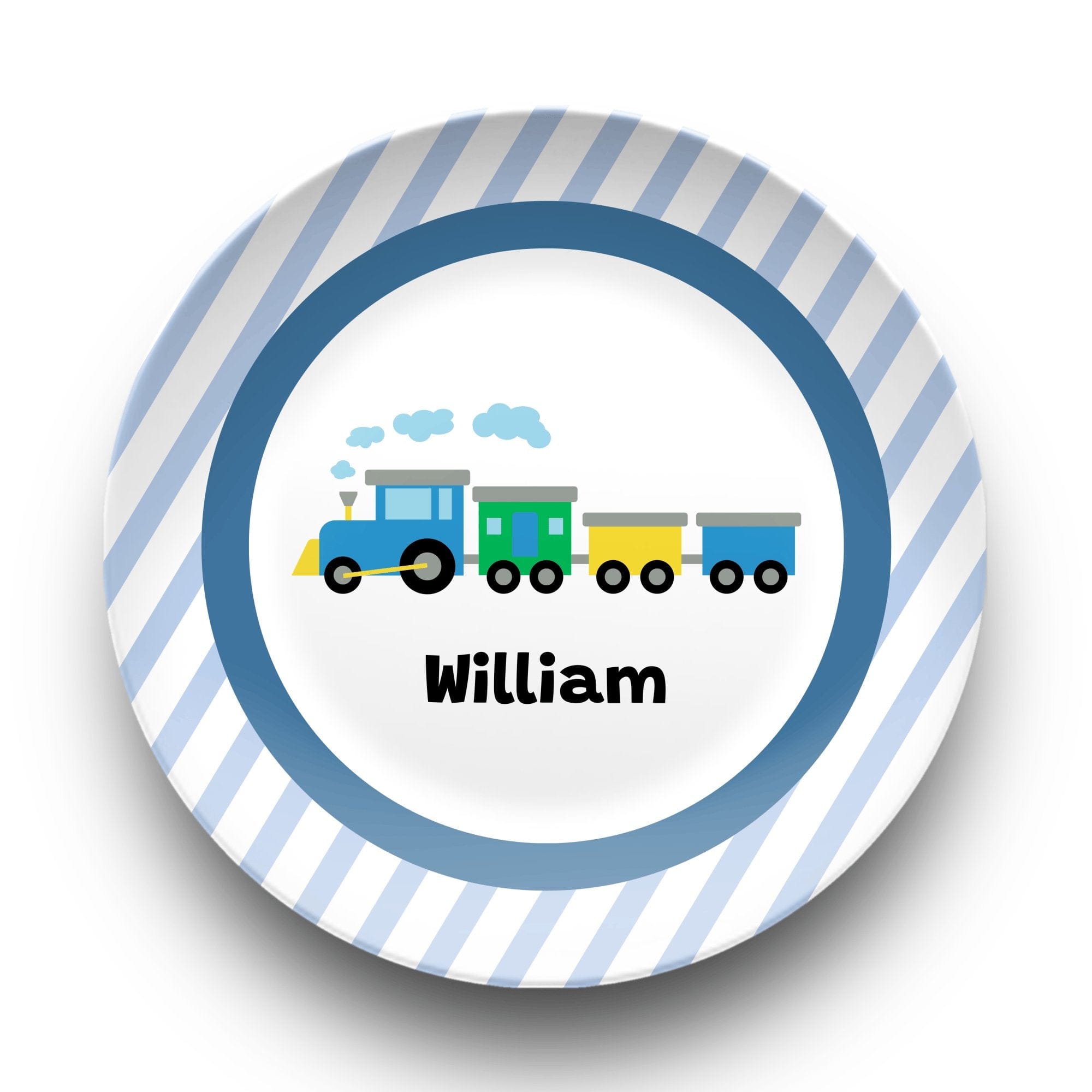 Blue Train Plate by Lil Plate Shop