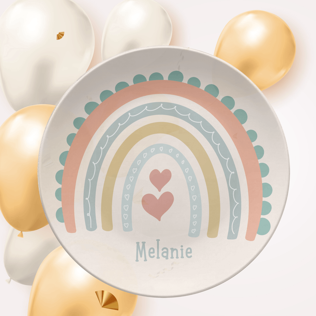 Boho Rainbow Name Plate by Lil Plate Shop