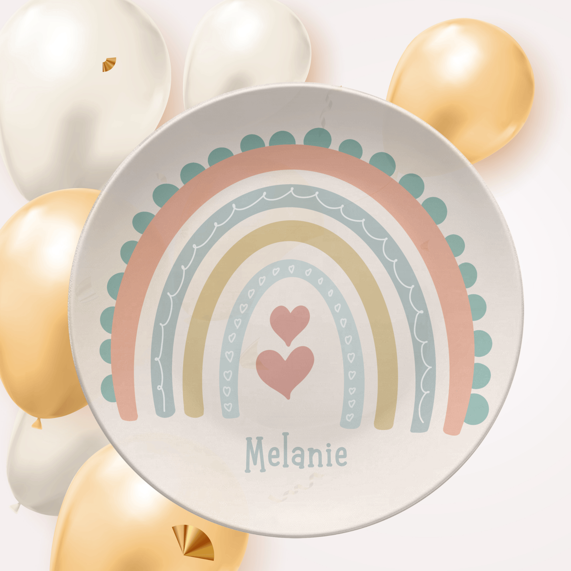 Boho Rainbow Name Plate by Lil Plate Shop