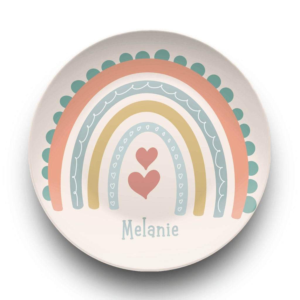 Boho Rainbow Name Plate by Lil Plate Shop