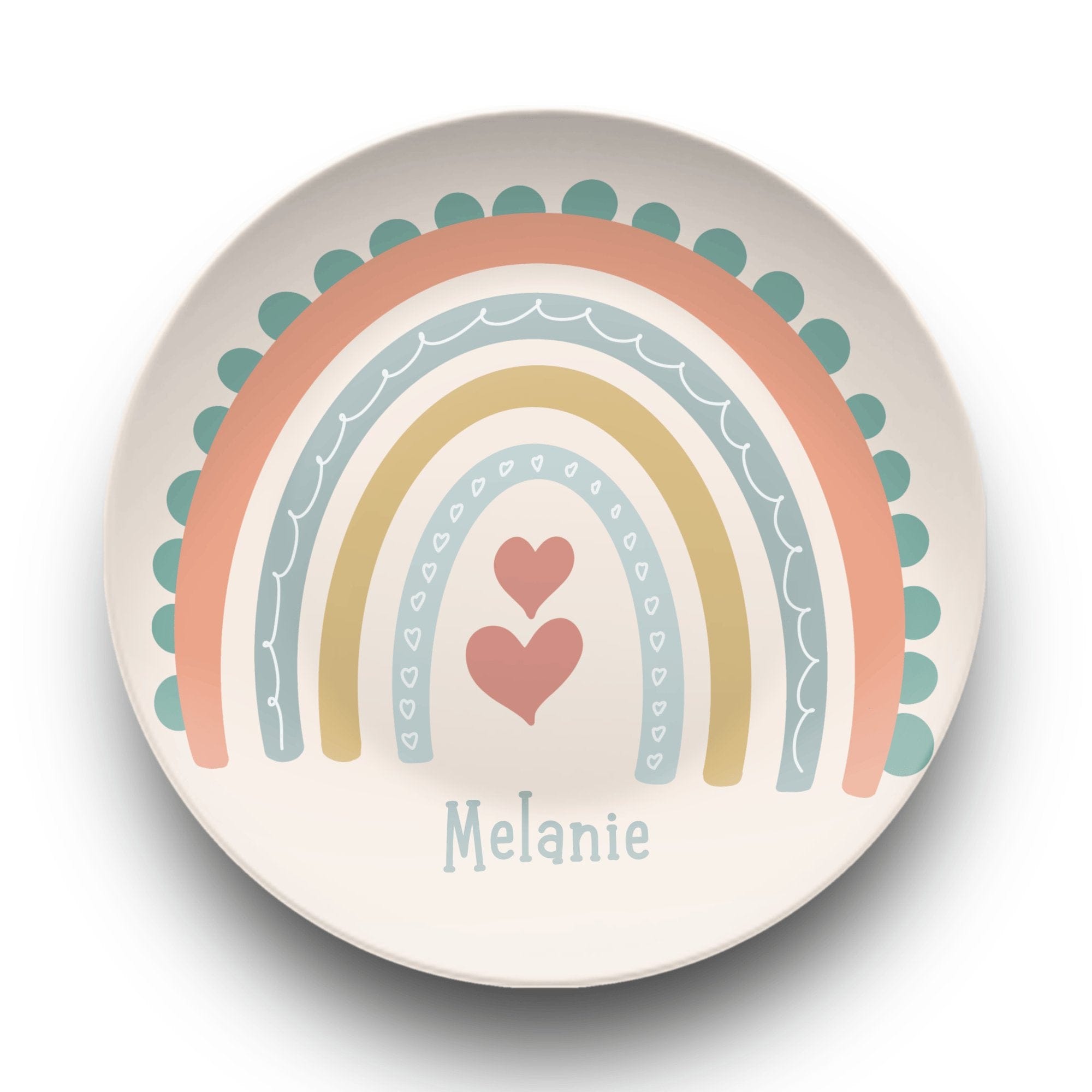 Boho Rainbow Name Plate by Lil Plate Shop