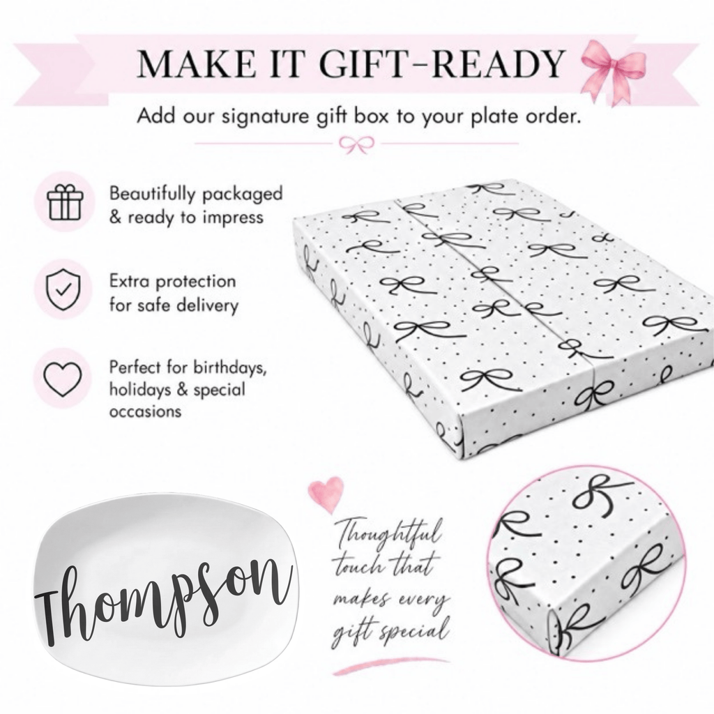 Personalized Large Script Name Platter by Lil Plate Shop
