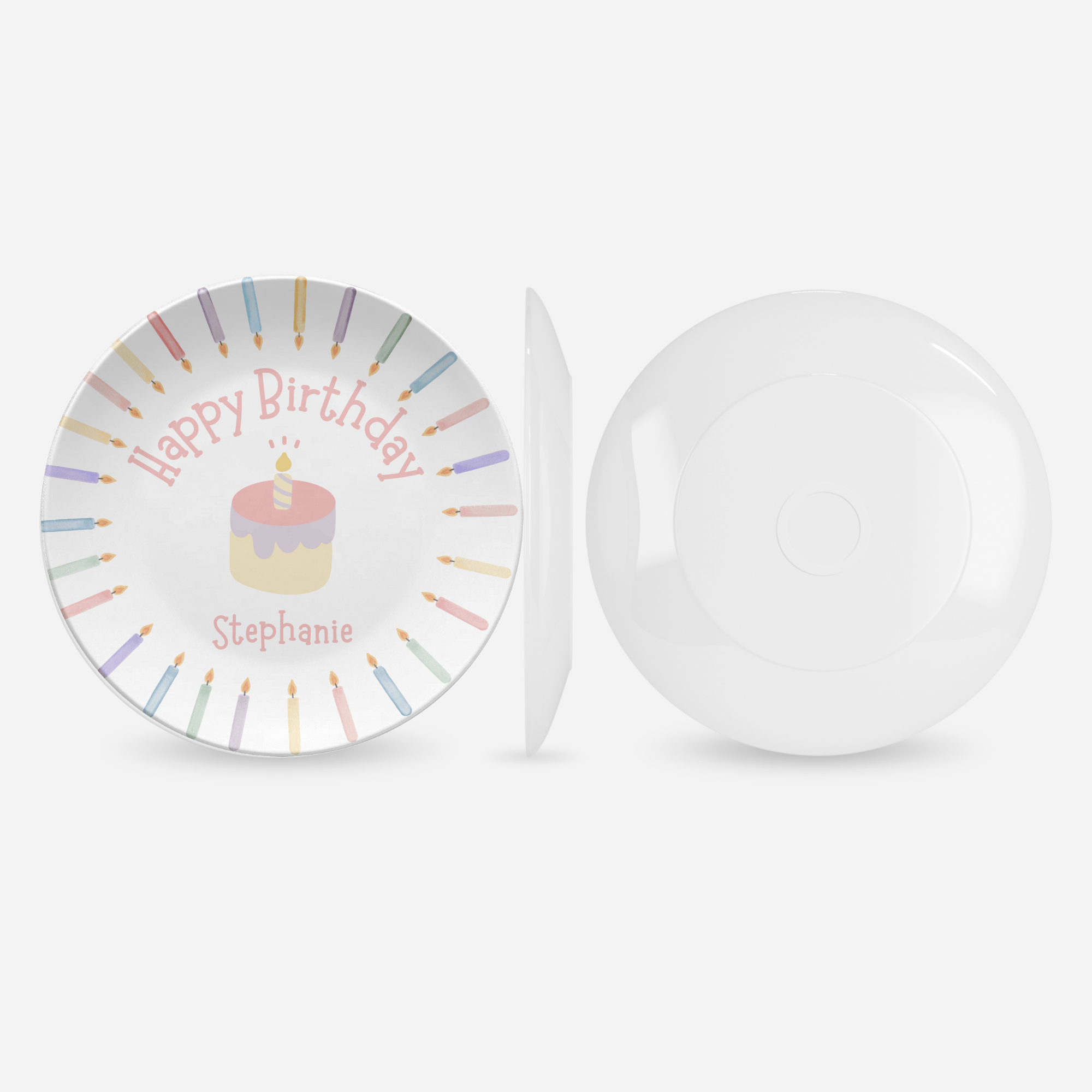 Candle Border Birthday Plate by Lil Plate Shop