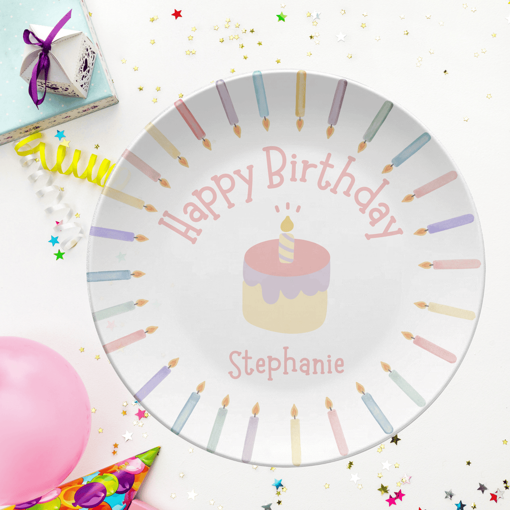 Candle Border Birthday Plate by Lil Plate Shop