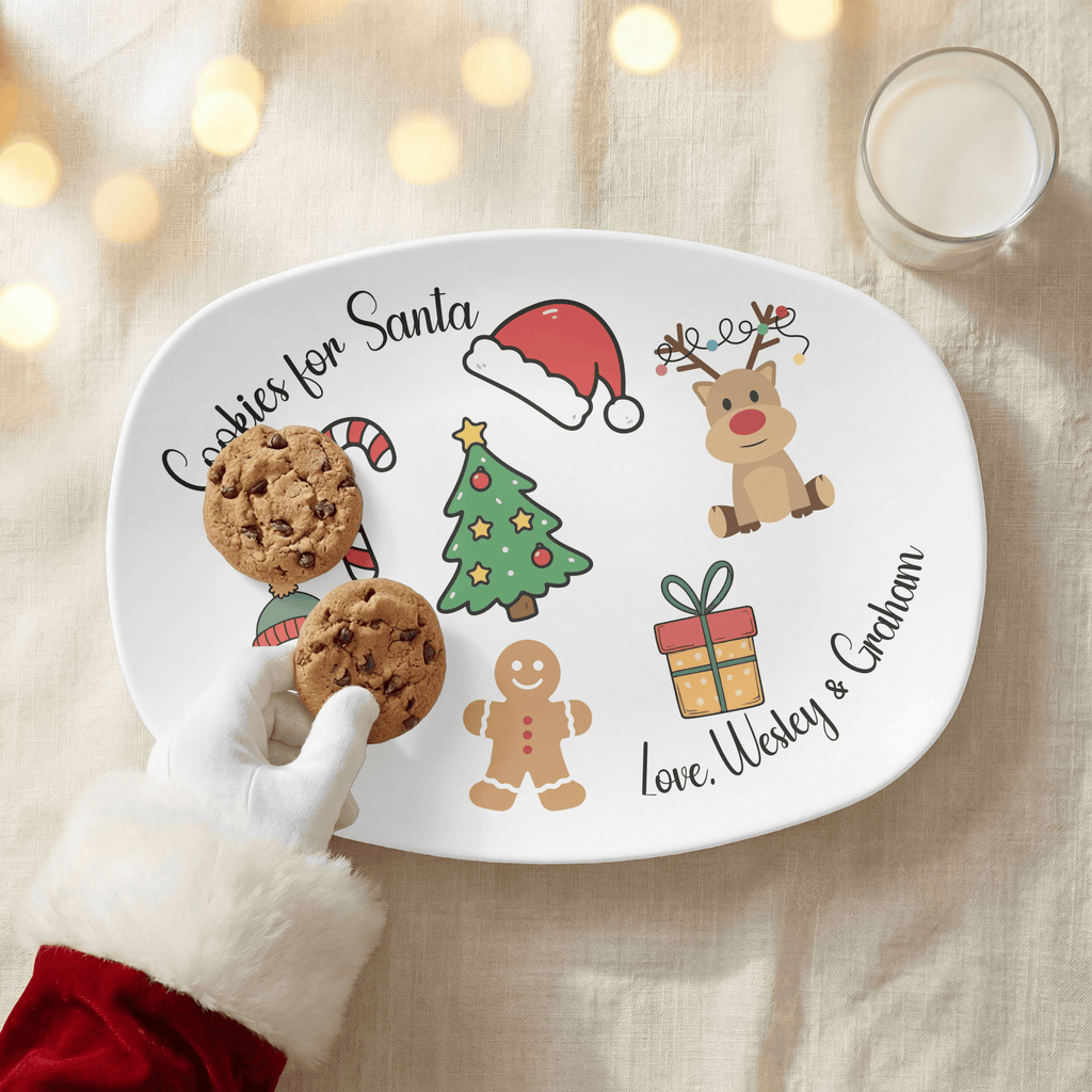 Christmas Santa Cookies Platter by Lil Plate Shop