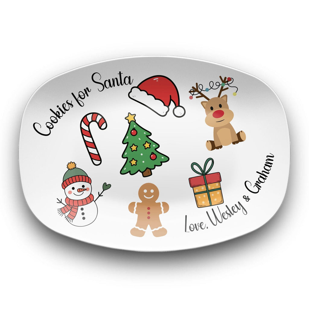 Christmas Santa Cookies Platter by Lil Plate Shop