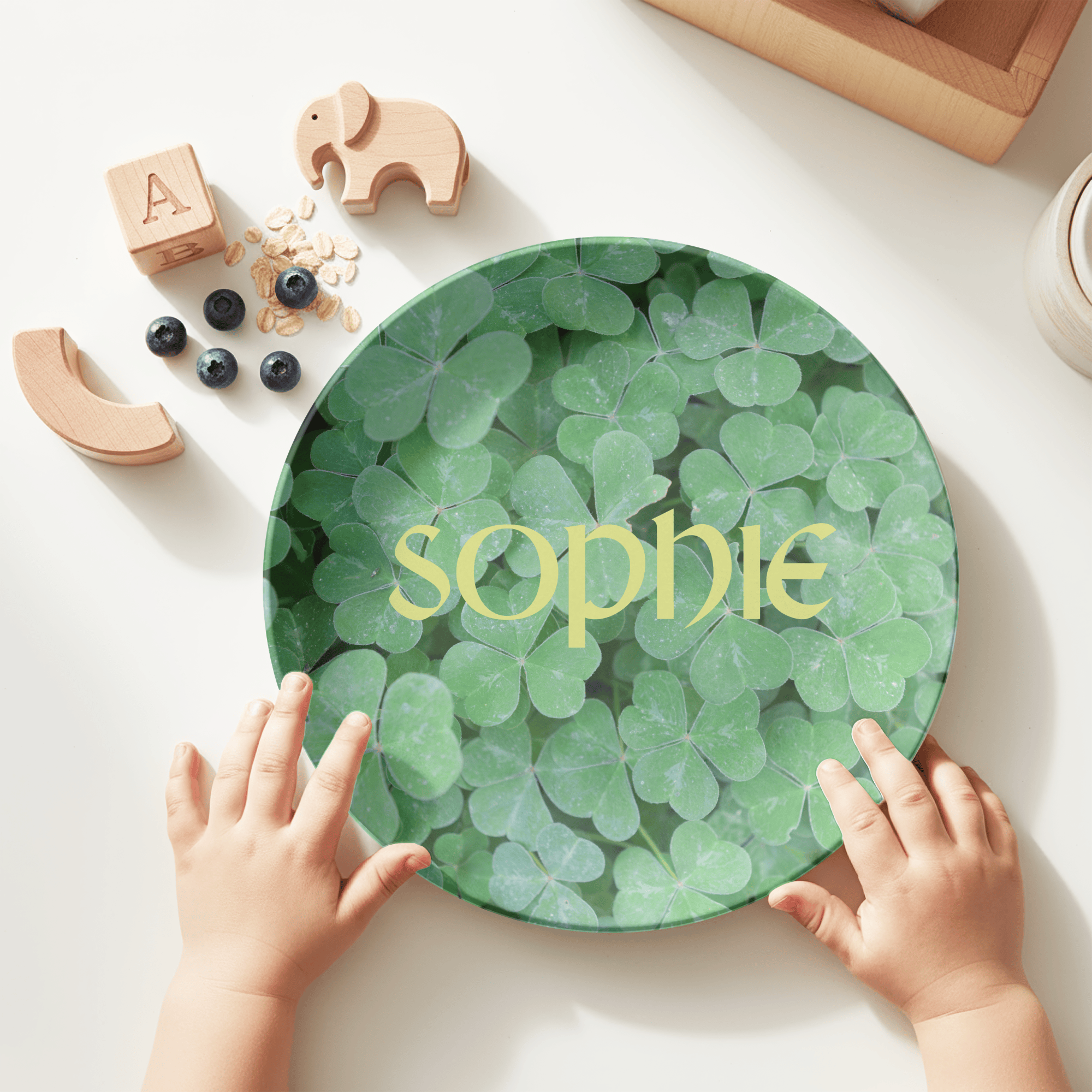 Clover Name Plate by Lil Plate Shop
