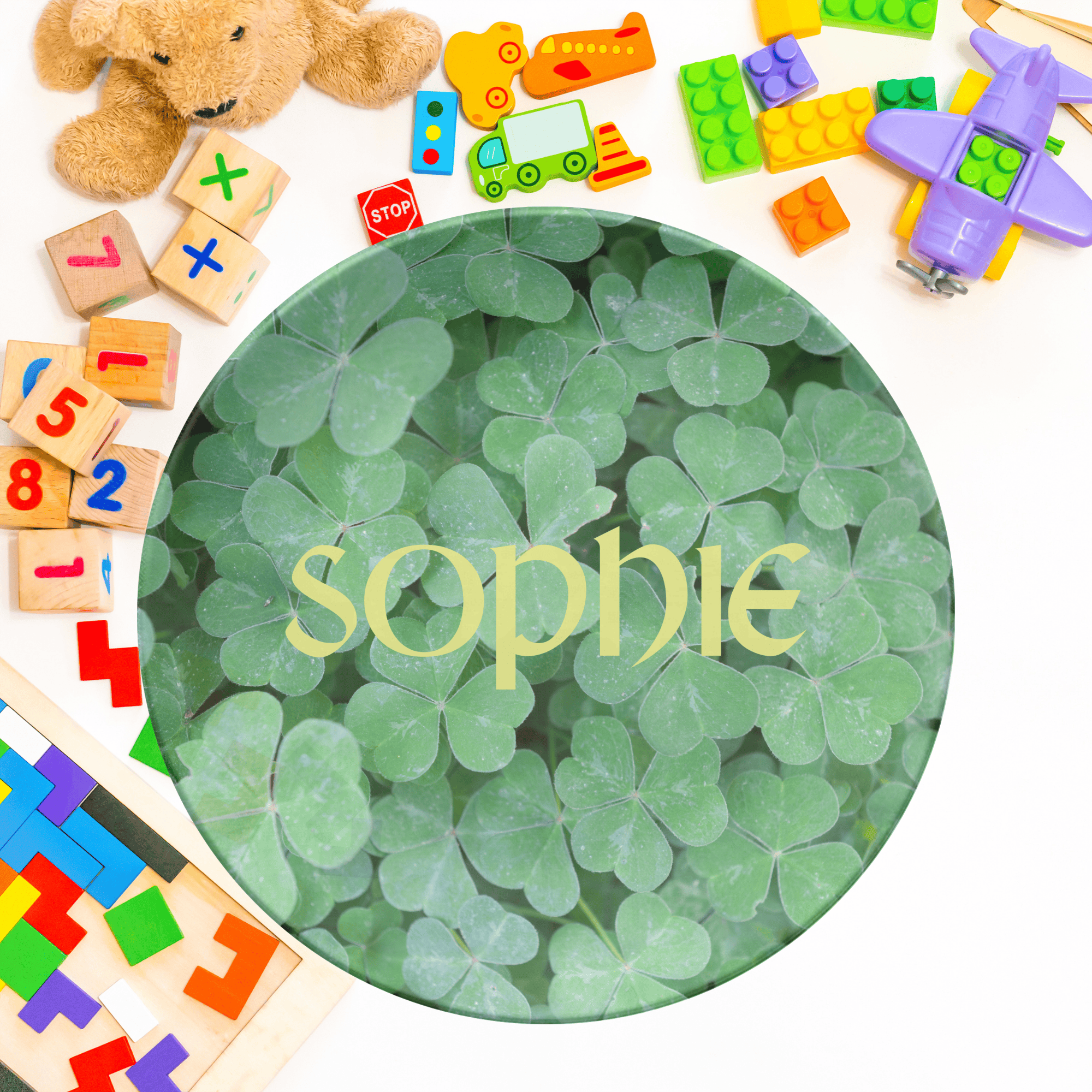 Clover Name Plate by Lil Plate Shop