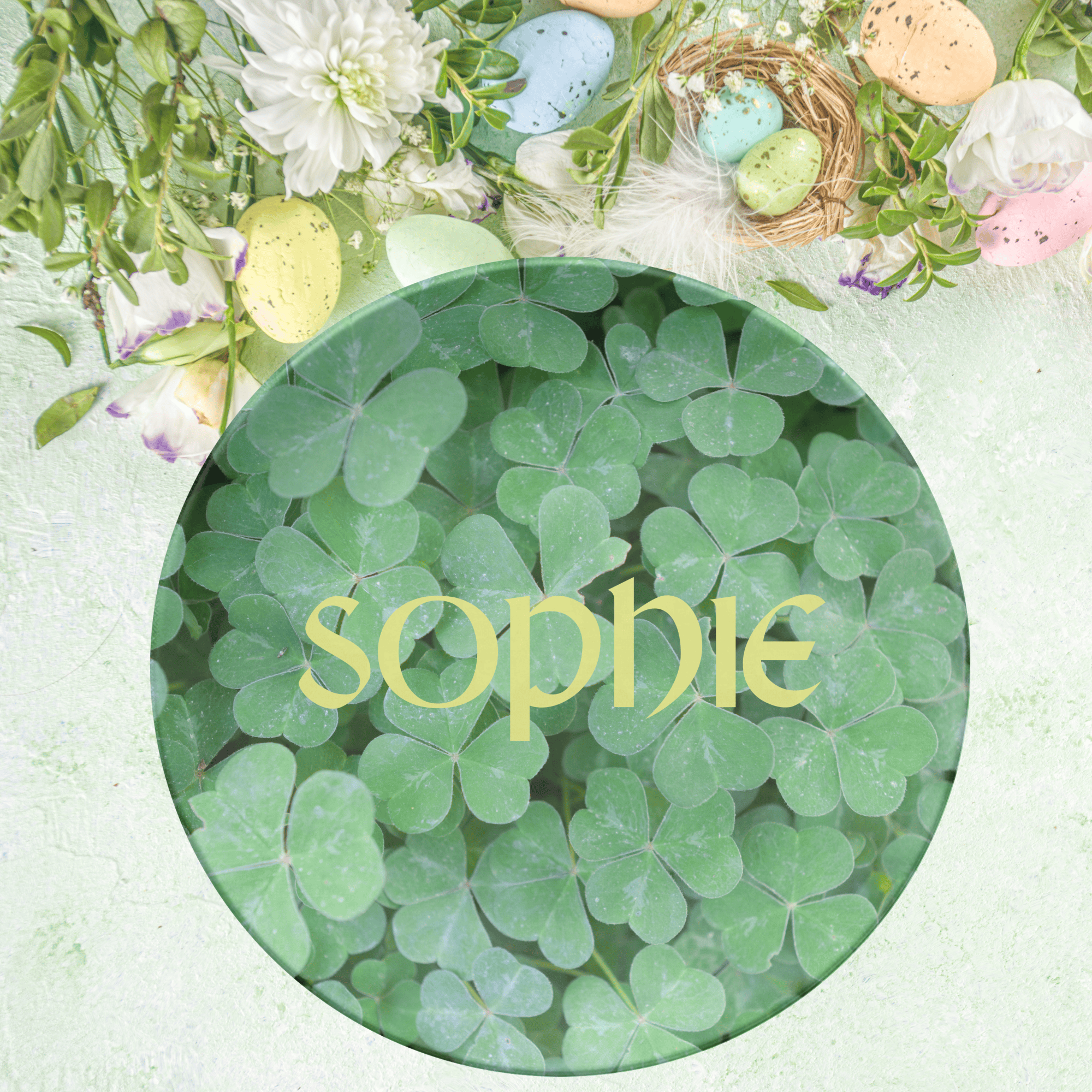 Clover Name Plate by Lil Plate Shop
