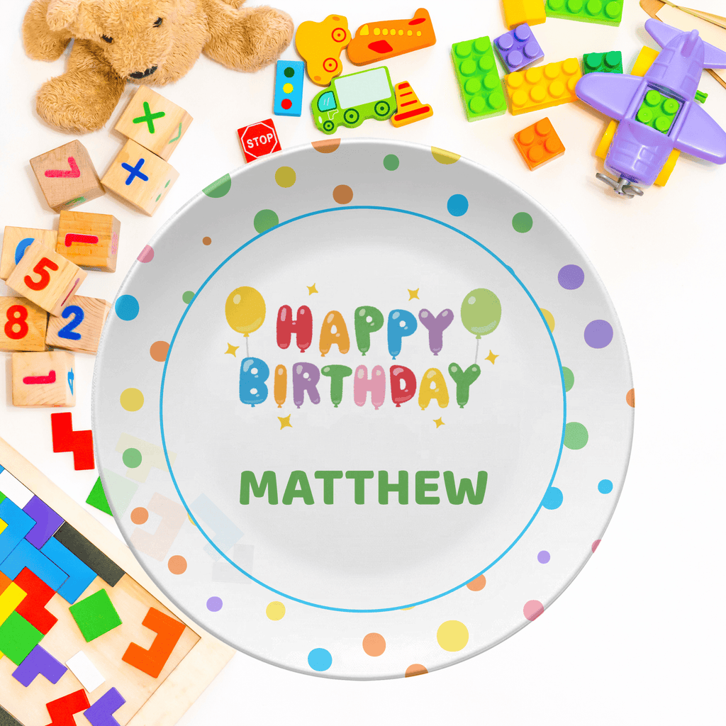 Confetti Name Birthday Plate by Lil Plate Shop