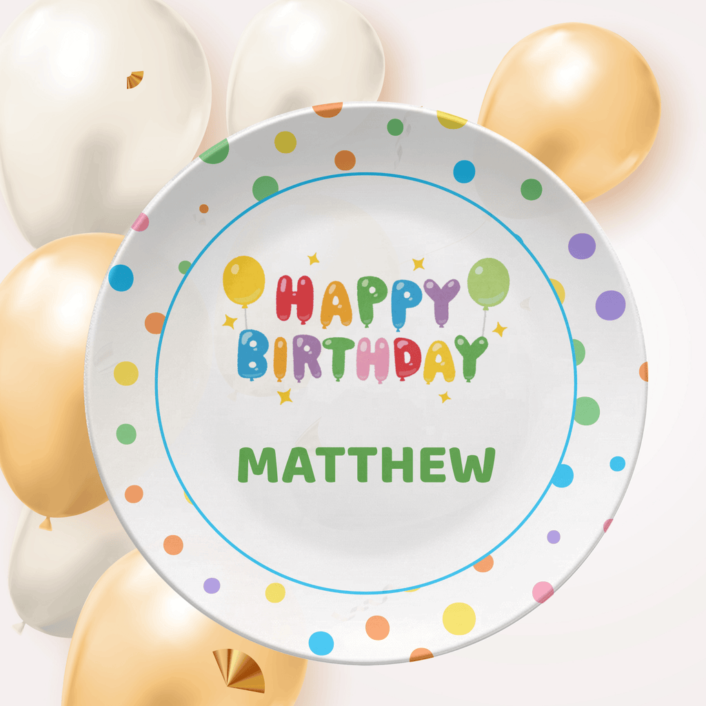 Confetti Name Birthday Plate by Lil Plate Shop