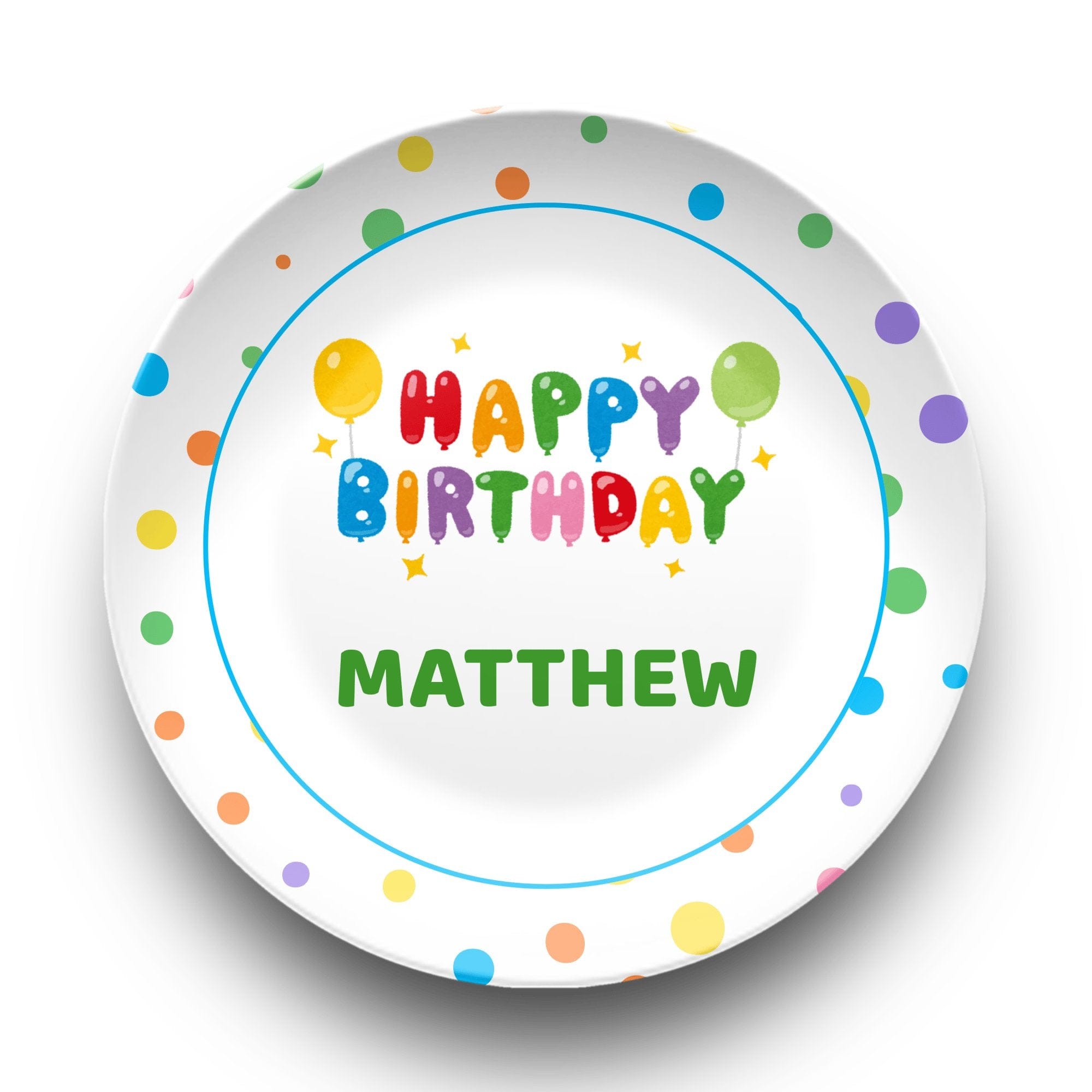 Confetti Name Birthday Plate by Lil Plate Shop