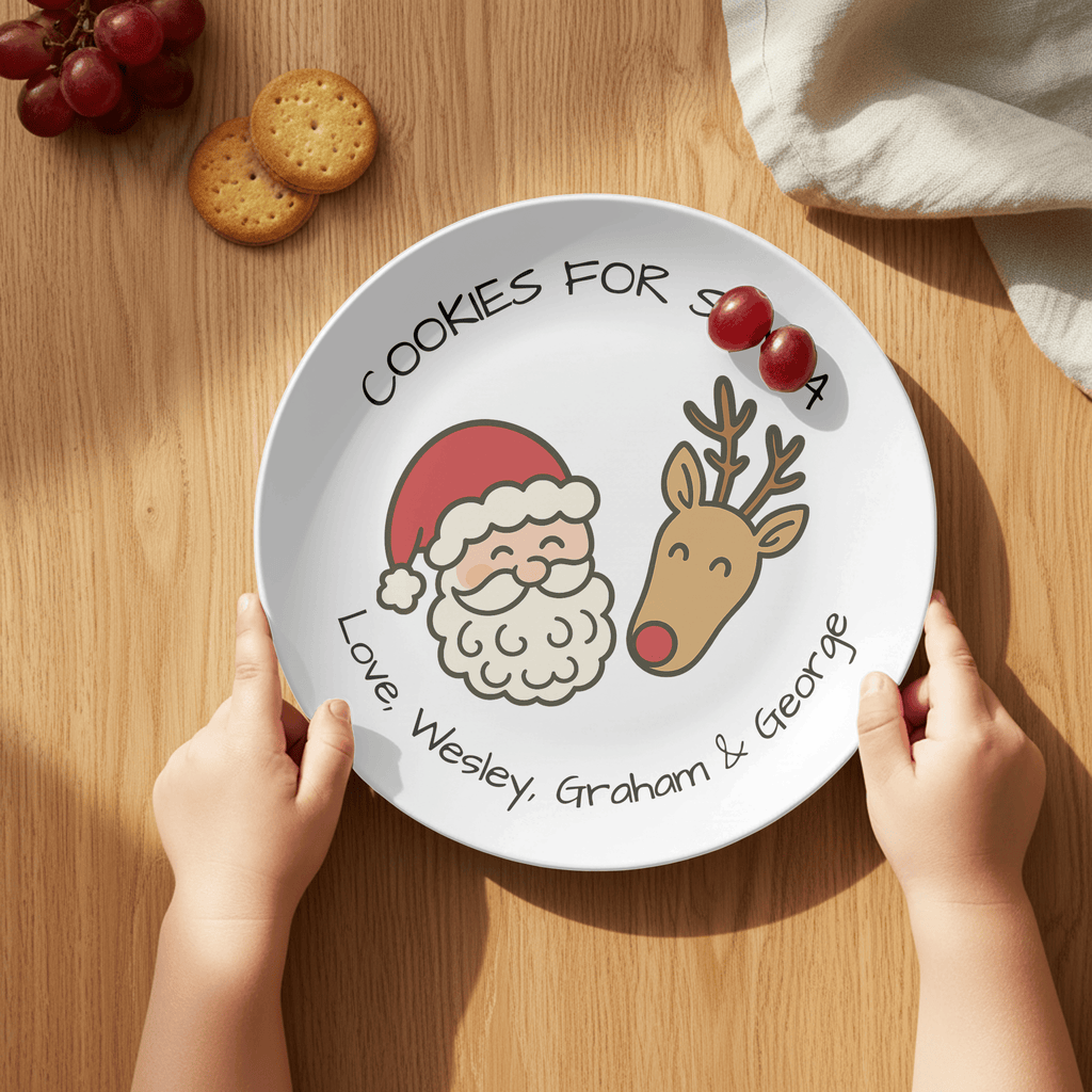 Cookies for Santa and Reindeer Snacks Plate by Lil Plate Shop