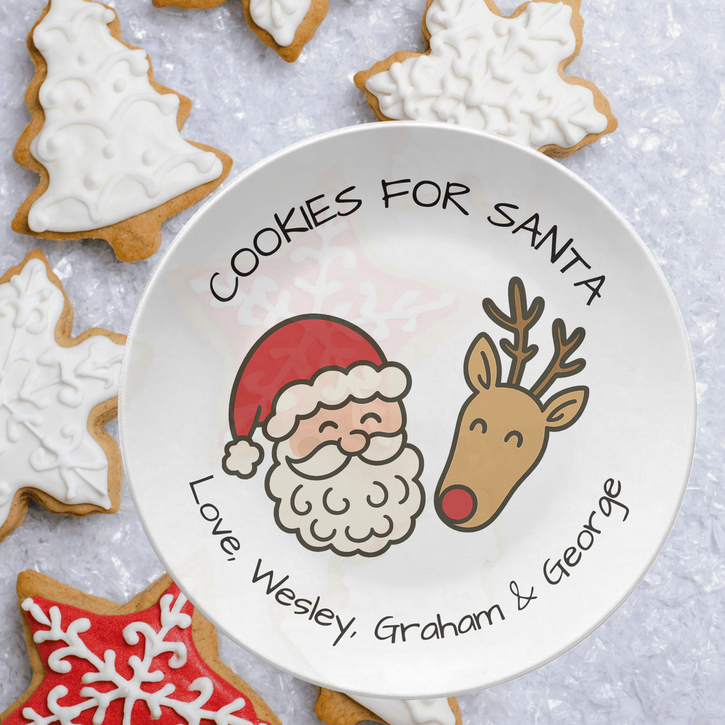 Cookies for Santa and Reindeer Snacks Plate by Lil Plate Shop