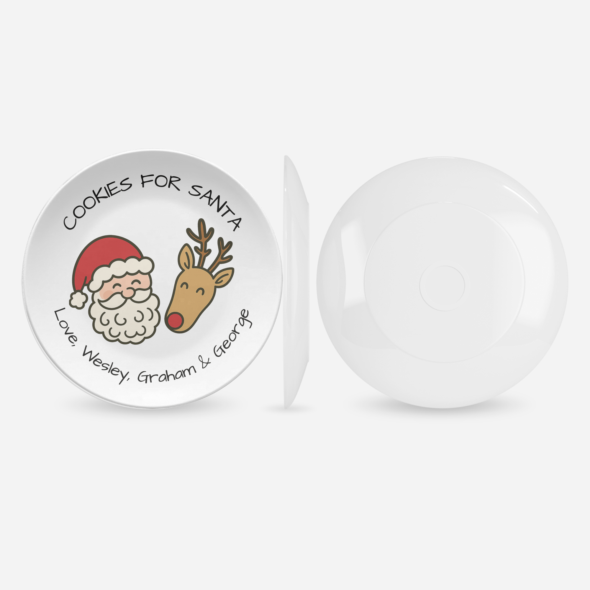 Cookies for Santa and Reindeer Snacks Plate by Lil Plate Shop