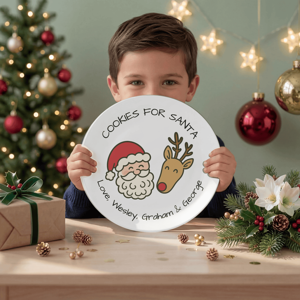 Cookies for Santa and Reindeer Snacks Plate by Lil Plate Shop