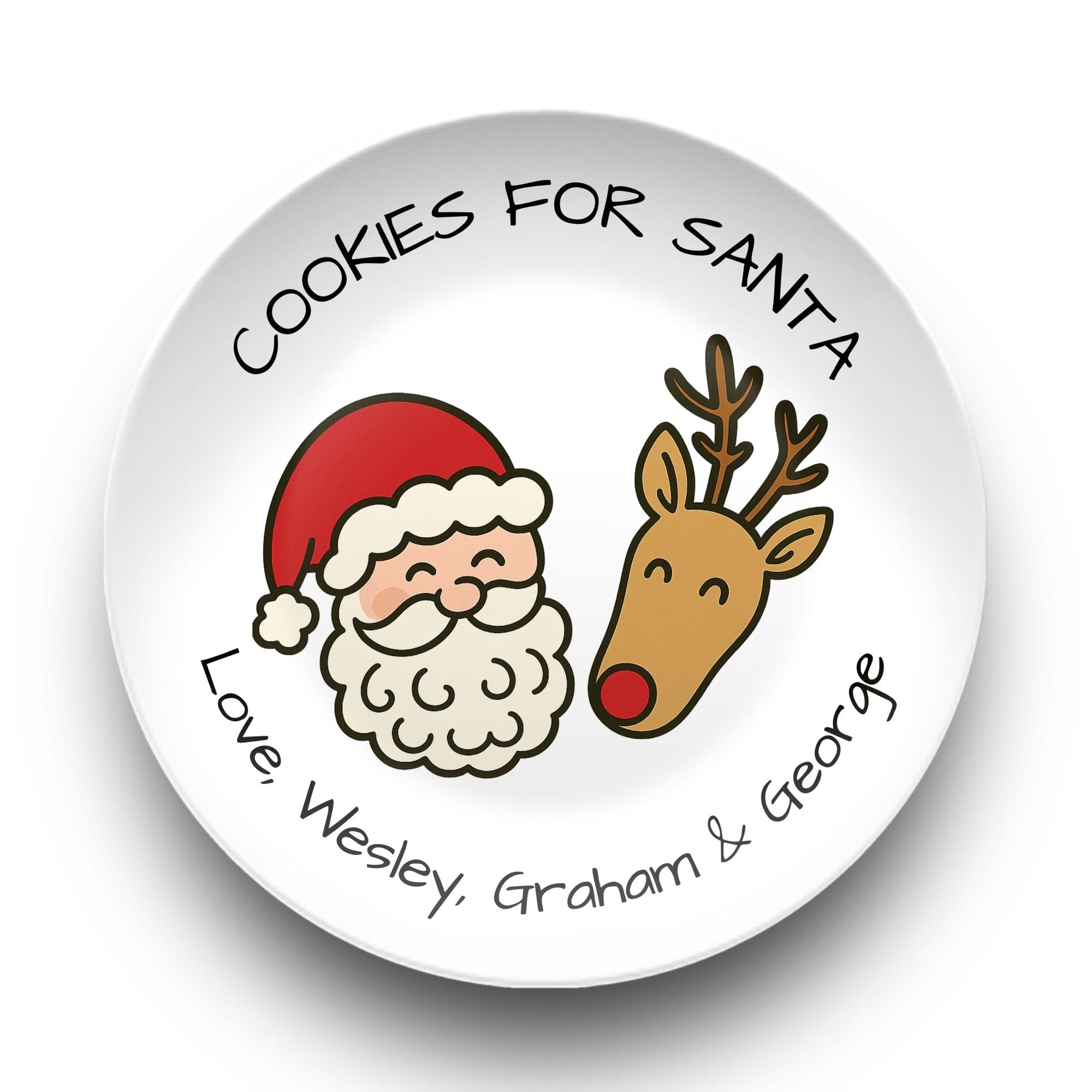 Cookies for Santa and Reindeer Snacks Plate by Lil Plate Shop