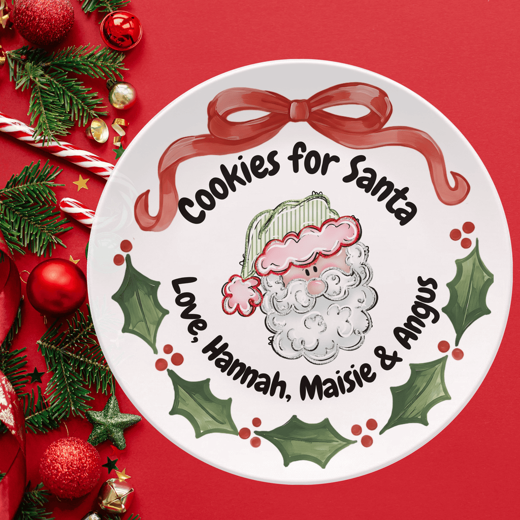 Cookies for Santa Holly Plate by Lil Plate Shop