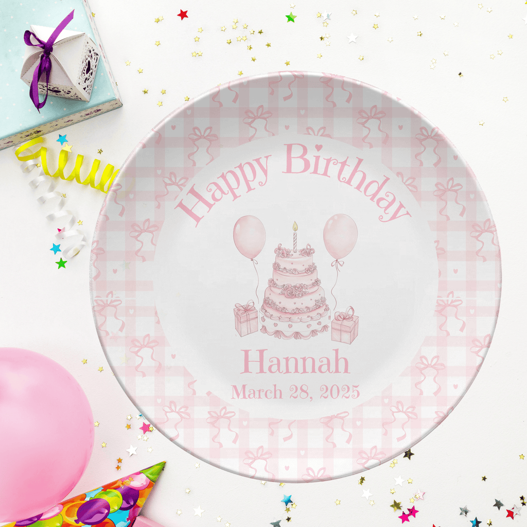 Coquette Birthday Balloon Plate by Lil Plate Shop