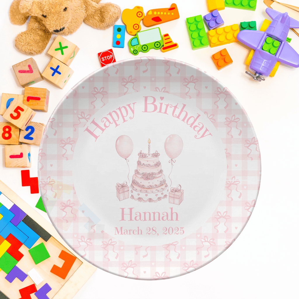 Coquette Birthday Balloon Plate by Lil Plate Shop