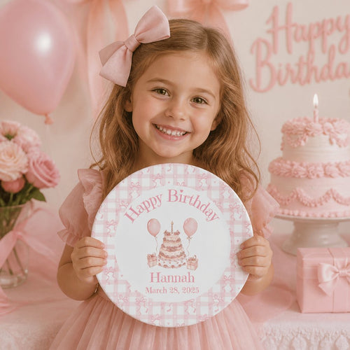 Coquette Birthday Balloon Plate by Lil Plate Shop