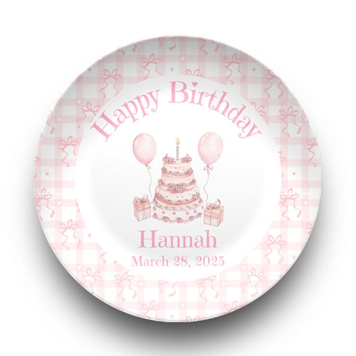 Coquette Birthday Balloon Plate by Lil Plate Shop