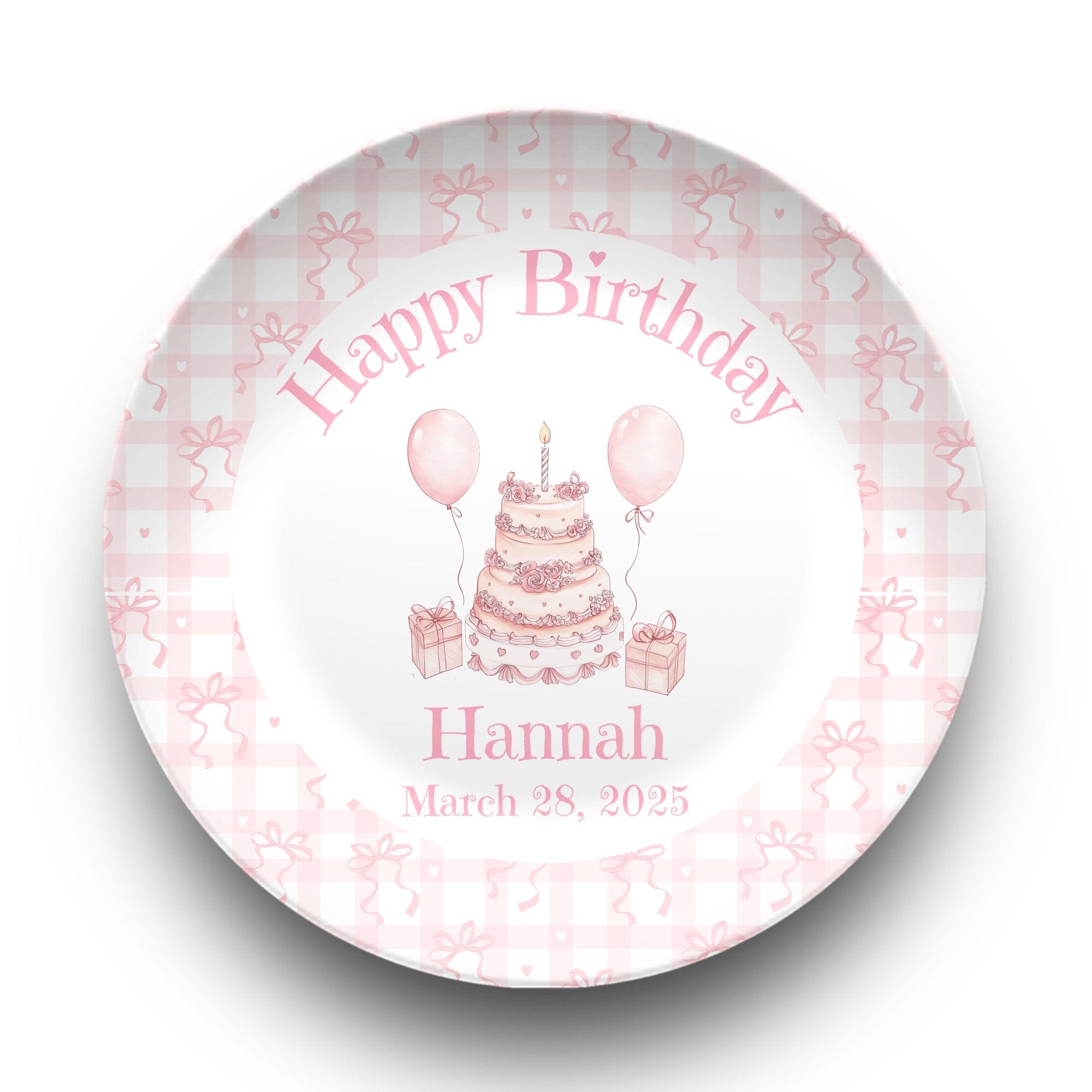 Coquette Birthday Balloon Plate by Lil Plate Shop