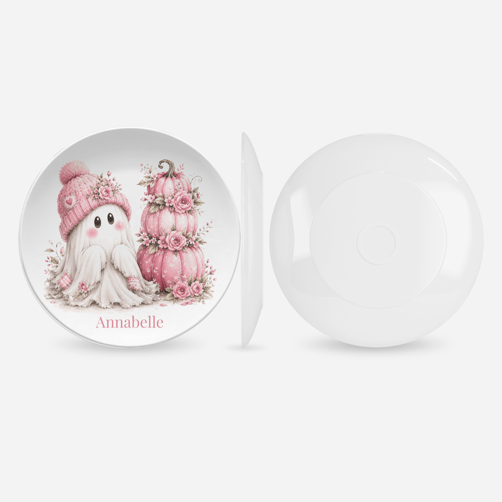 Coquette Ghost Pumpkin Plate by Lil Plate Shop