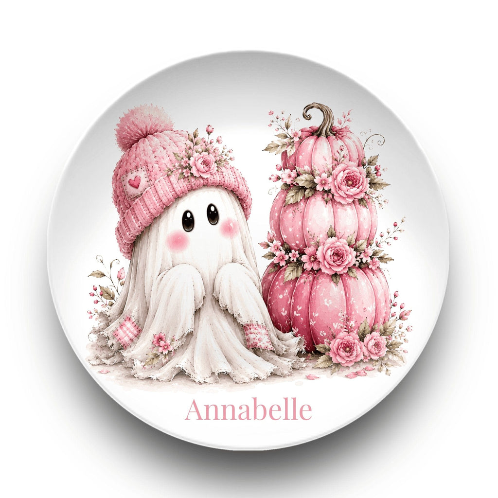 Coquette Ghost Pumpkin Plate by Lil Plate Shop