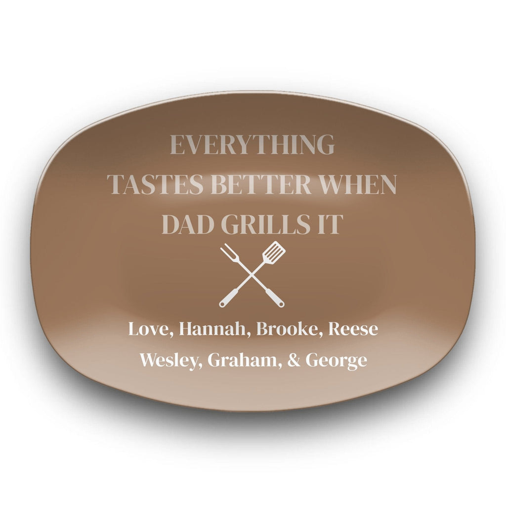 Custom Dad Grilling Platter by Lil Plate Shop