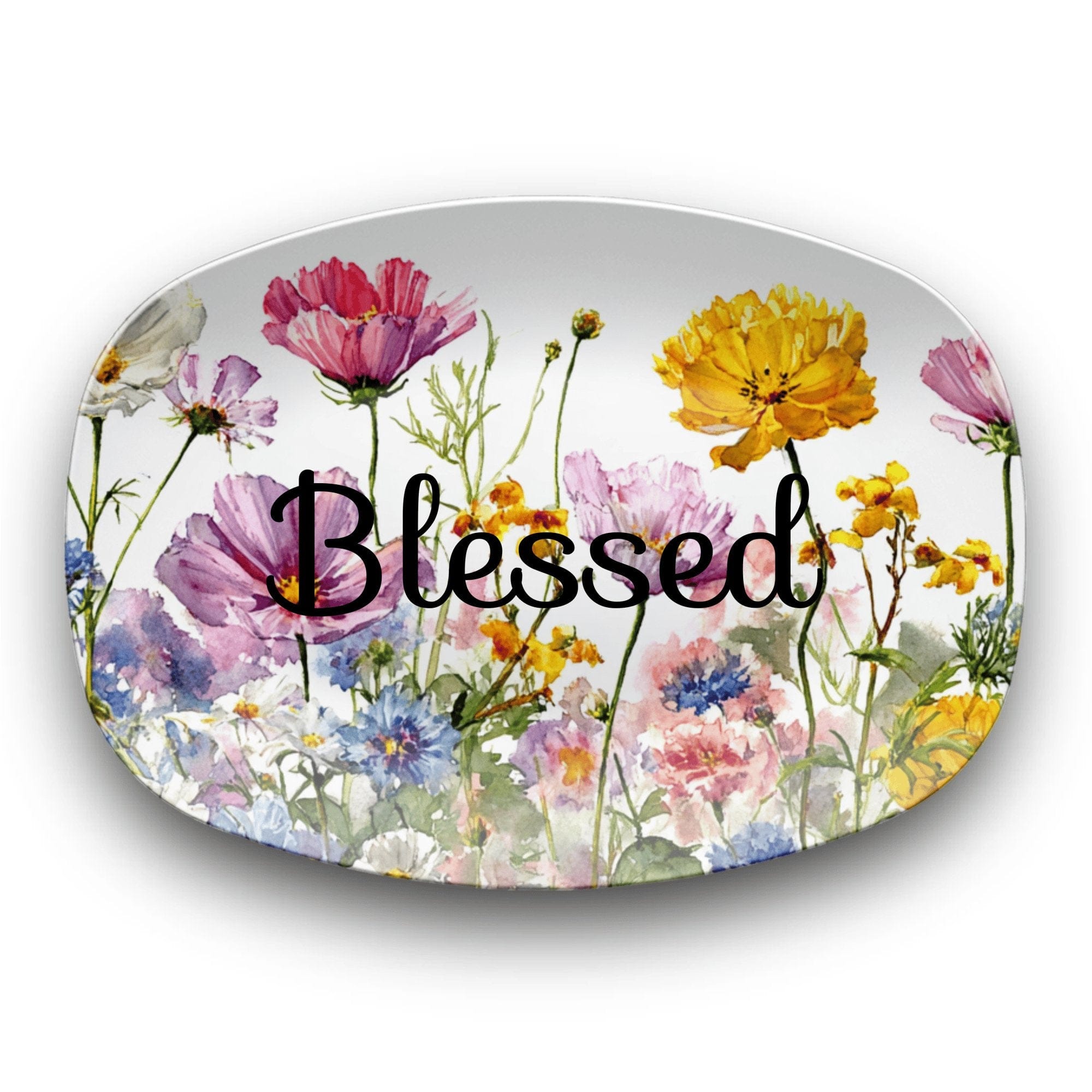 Custom Floral Word Platter by Lil Plate Shop