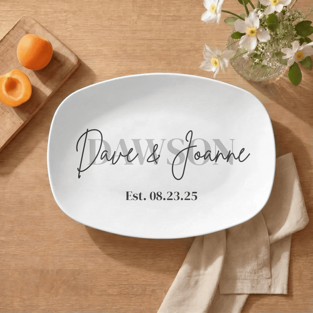 Custom Platter with Names by Lil Plate Shop